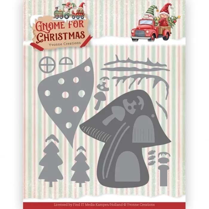 Фото Piggy Craft металлические штампы для резки, пресс-форма для рождественских грибов, гнома, скрапбукинг, нож для рукоделия, форма, лезвие, трафареты, штампы №3