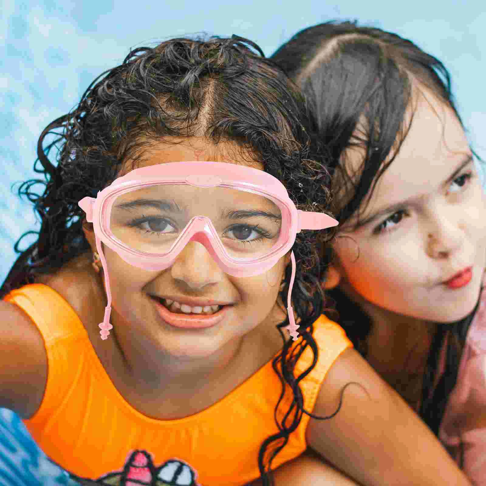 

Swimming Glasses Goggles Kids Silicone Adjustable Safety 3-6 Toddler Convenient Children Conjoined