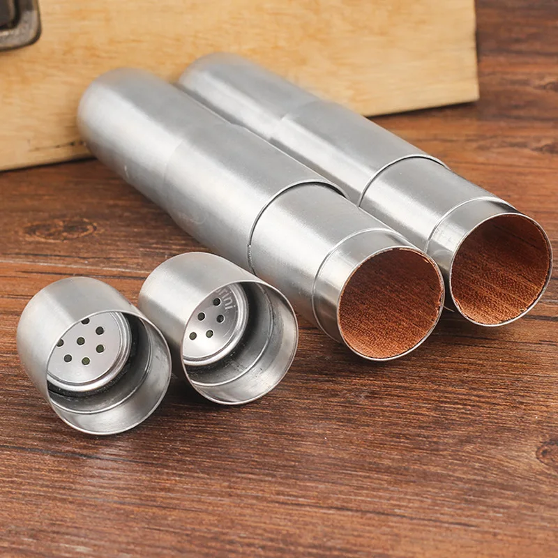 Портативная металлическая трубка для сигар из нержавеющей стали увлажняющая