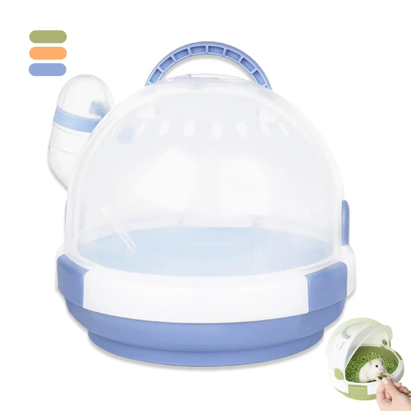 

Creative UFO Hamster Cage Comfortable Breathable Portable Mini Hamster Take-Out Cage Transparent Easy to clean outdoor travel