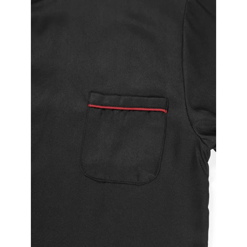 Мужская рубашка шеф-повара униформа пальто куртка с коротким рукавом ресторан