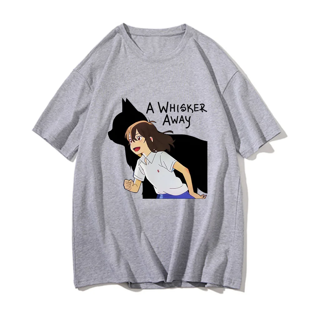 

A Whisker Away Nakitai Watashi Wa Neko Wo Kaburu T-shirts Men Korean Style Tshirts 100% Cotton T Shirts Aesthetic Aldult Cartoon