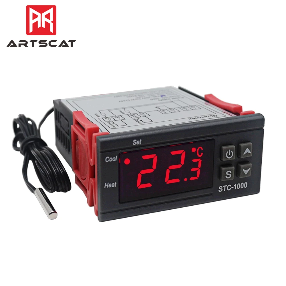 Цифровой терморегулятор STC-1000 температурный контроллер-термостат для инкубатора