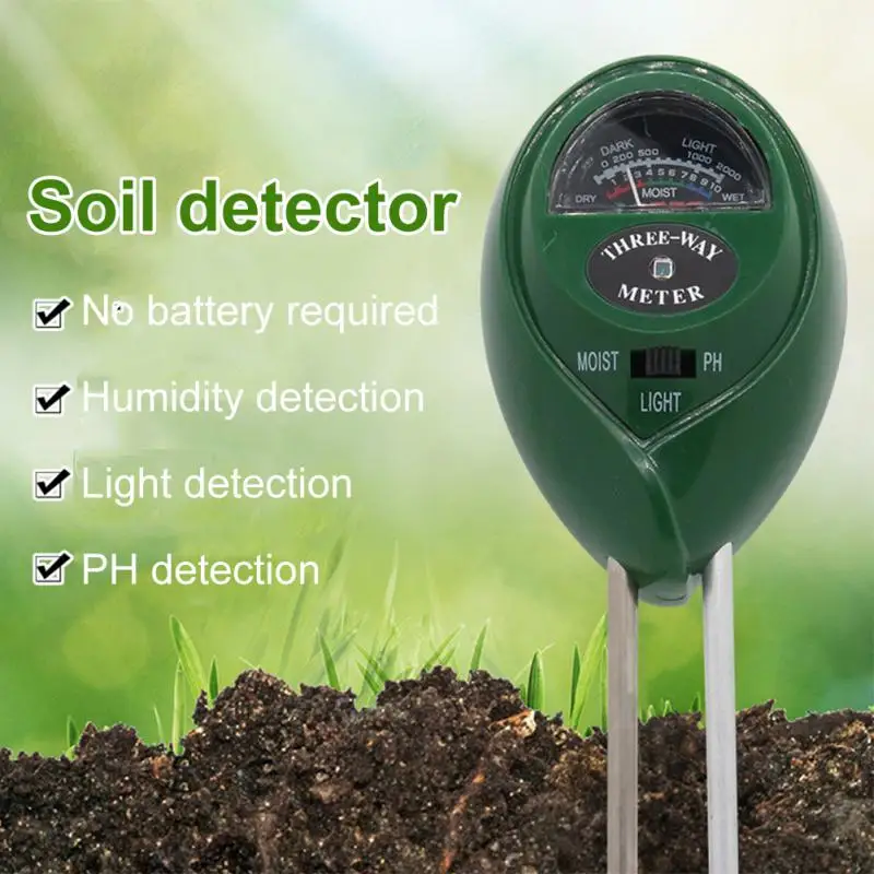 

Портативный анализатор влажности почвы, PH-метр в 1 для садовых растений, цветов, анализатор влажности