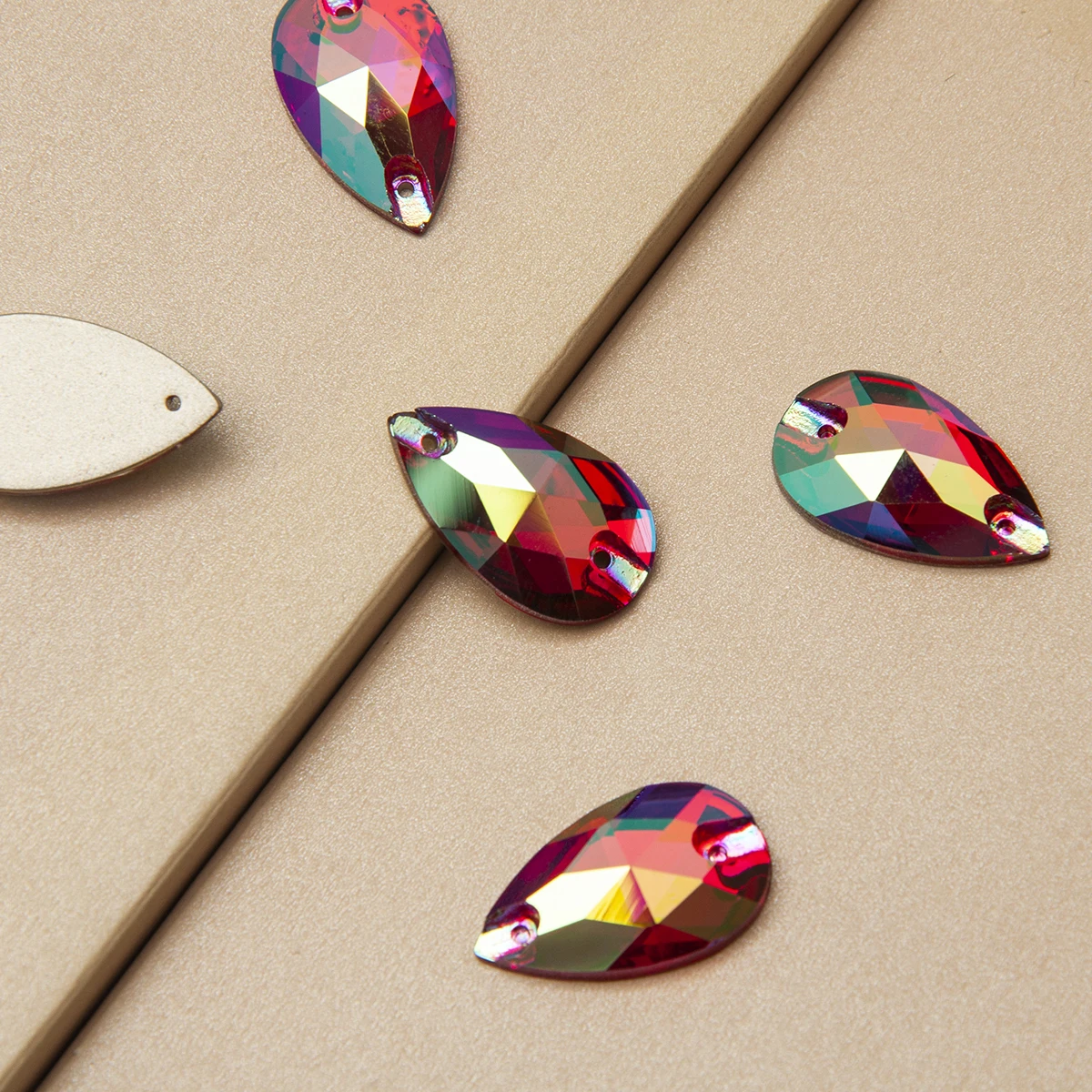 YANRUO 3230 капли фуксия AB стеклянные стразы хрустальные бриллианты аппликация на