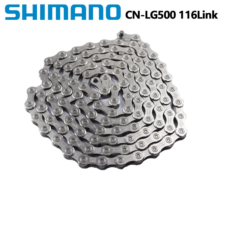 Цепь велосипедная SHIMANO ER8 сигнальная LG500 9/10/11 скоростей цепь для горного и