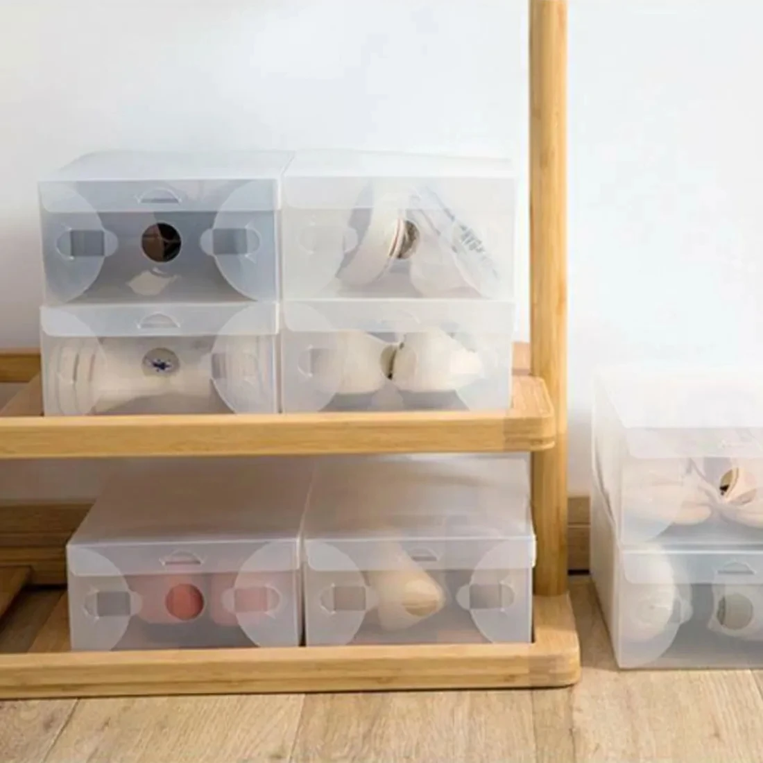 

New shoe box, transparent drawer box, plastic shoe box, stackable shoe box, storage shoe rack