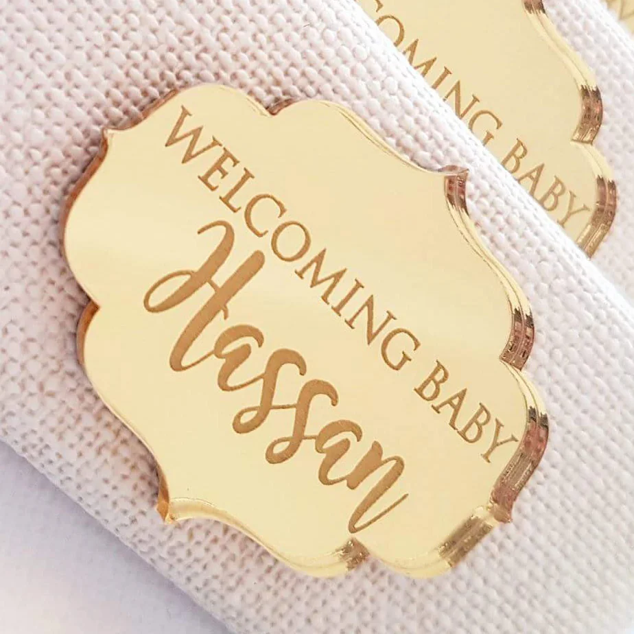 

12/24/48pcs Personalized Chocolate Bars Baby Name Custom Baby Shower Plaque Tags Gift Decor Favors Baby Baptism Wedding Supplies