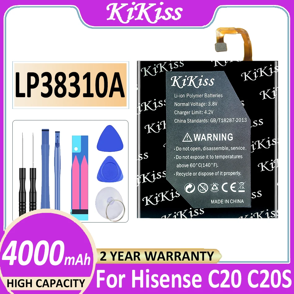 

Original KiKiss Battery LP38310A 4000mAh For Hisense C20S C20 C 20 Batteries + free tools