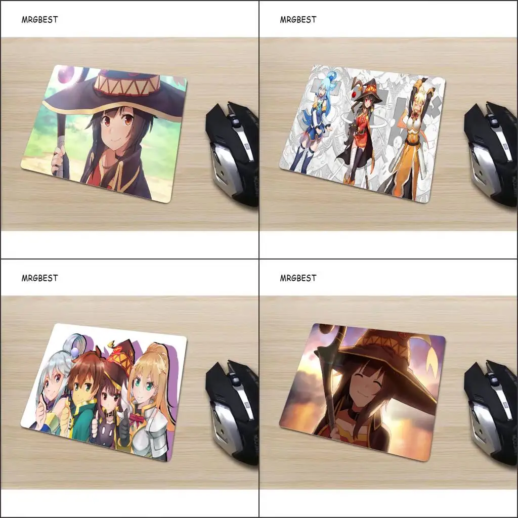 

Konosuba Megumin Anime Mouse Pads Small Size Big Promotion 22x18cm No Locking Edge Rubber Desk Mat Non-slip Notebook PC Mice Mat