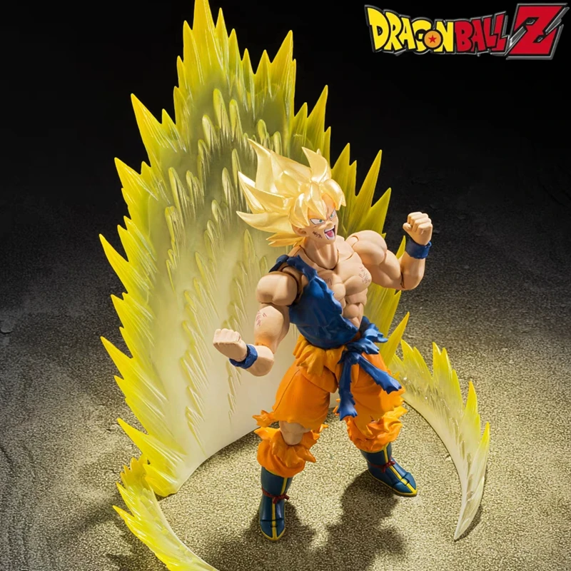 

14cm 2023 New Bandai Originate Dragon Ball Super Saiyan Son Goku Frieza Action Figure Battle Damage Form Boxed Model Doll Toys