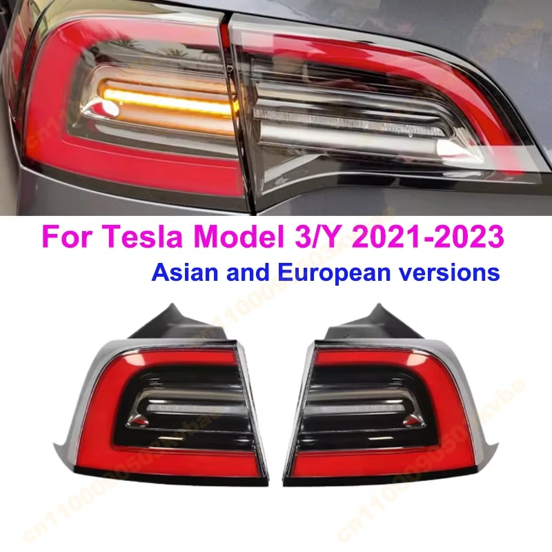 

Новый светодиодный задний фонарь в сборе для Tesla Model 3/Y 2021-2023, автомобильный задний фонарь, внешний светодиодный задний фонарь, стоп-сигнал 1502086-00-D 1502087-00-D