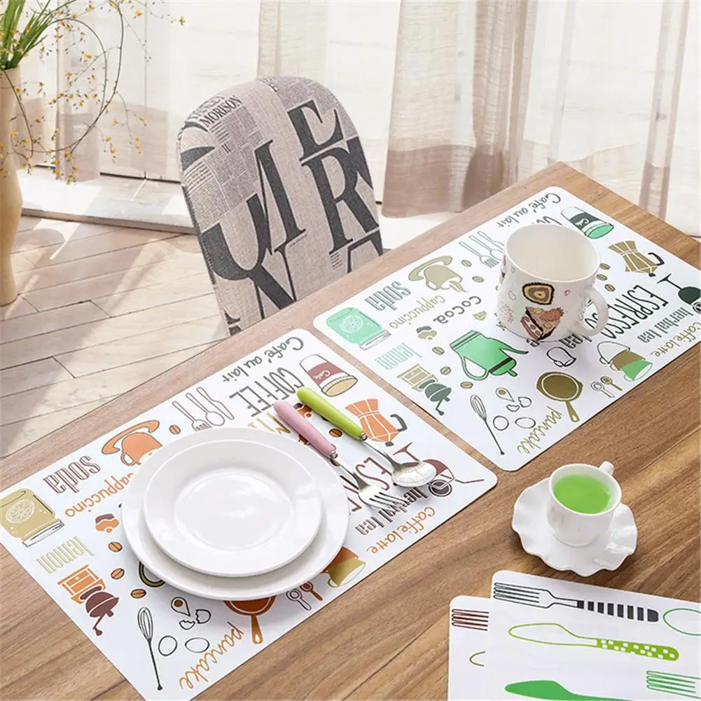 

Simple Cartoon Placemat Table Protective Pad Household Ornaments Tableware