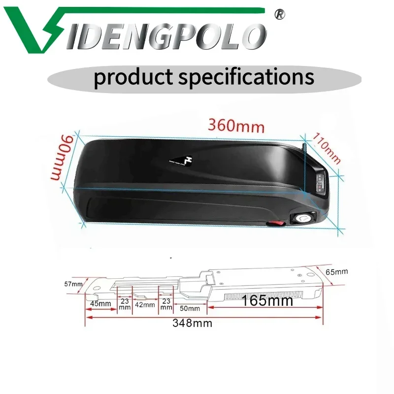 Оригинальный аккумулятор Hailong 48 В 30 Ач 40 50 60 18650 для двигателя Bafang BBS02 BBS03 BBSHD с XT-60 и