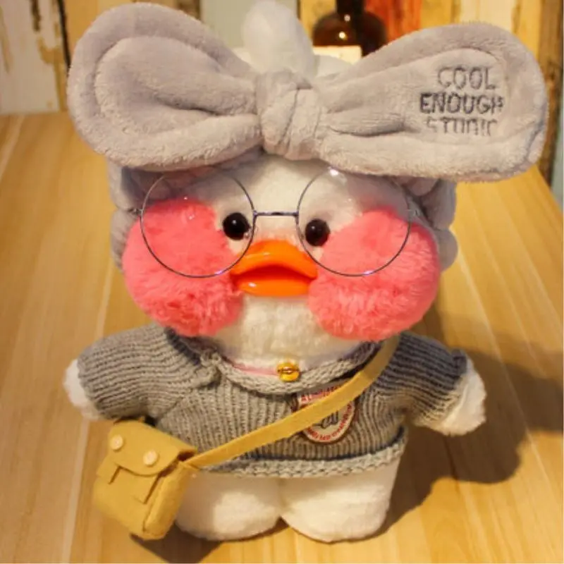 

30CM Pink LaLafanfan Kawaii Cafe Mimi Yellow Duck Plush Toy Cute Stuffed Doll Soft Animal Dolls Kids Toys Birthday Gift for girl