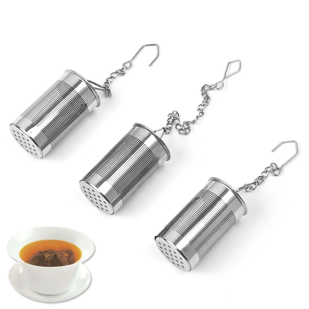 

Stainless Steel Tea Infuser Tea Strainers Cylindrical Filter Multi Purpose Tea Leaking Kitchen Tool Household
