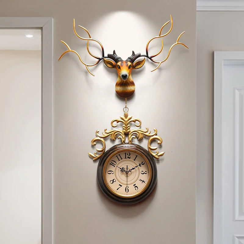 

American Style Wall Clock Modern Design Luxury Creative Large Digital Wall Clock Art Living Room Reloj De Pared Home Decor 50