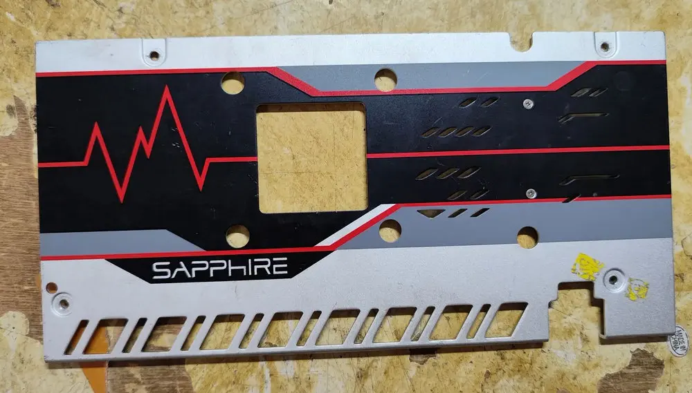 Задняя панель для видеокарты SAPPHIRE RX470 RX480