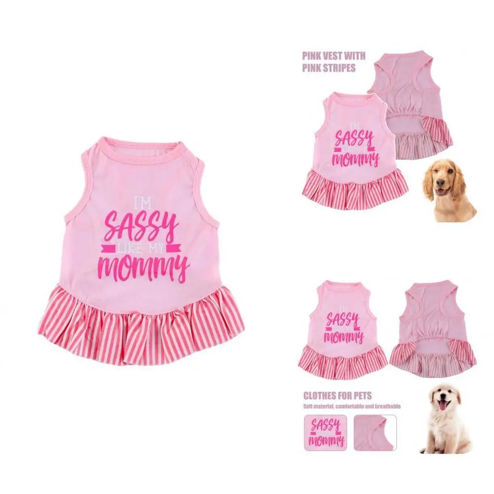 

Unique Dog Dress Washable Cotton Lovely Wave Point Pattern Dog Dress Dog Skirt Pet Fashion Dress