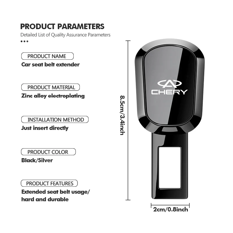 Удлинитель ремня безопасности с замком-фиксатором для Chery Pro T11 A1 A3 A5 Amulet M11 Eastar Elara IQ Arrizo (art.: 3920dd2f73bfe) - 3920dd2f73bfe