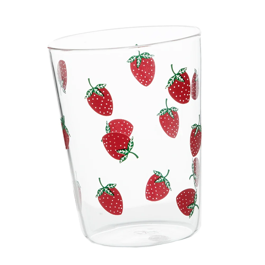 

Cup Glasses Glass Water Mug Drinking Tumbler Strawberry Coffeeclear Cups Beverage Beer Iced Summer Fruits Travel Picnic Tea