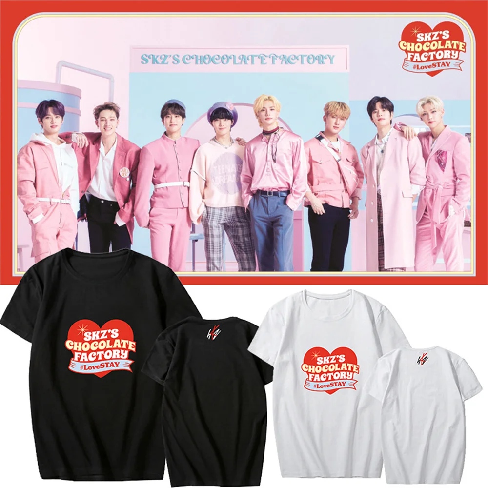 

Straykids t shirt Cotton Lovestay t-shirts K Pop Hip-Hop Premium Quality Fans Support shirt
