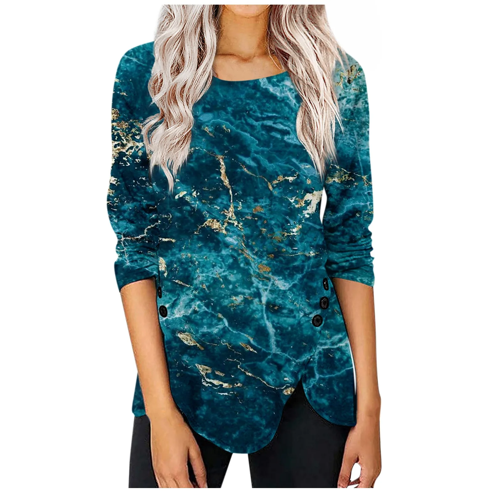 

Women'S Long Sleeve Loose Tops Casual Plus Size Tops Button Down Casual T-Shirts Women'S Tops Shirts Fashion Woman Blouse