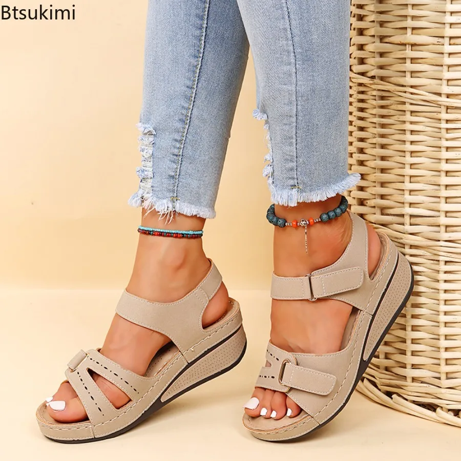 

New2023 Women's Summer Sandals Shoes Soft Ladies Sandals Slip On Open Toe Walking Shoes Slipper Party Footwear Female Zapatillas
