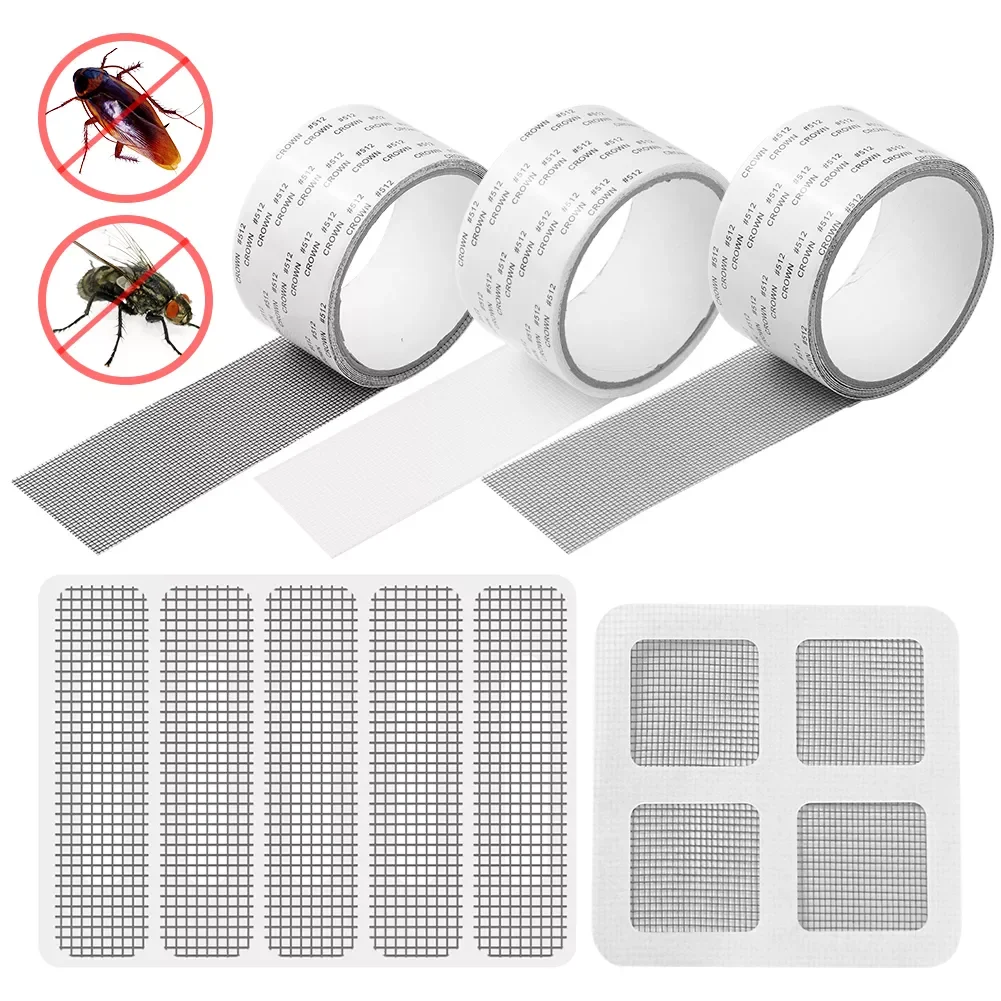 

2022Fix Net Window Home Adhesive Anti Mosquito Fly Bug Insect Repair Screen Wall Patch Stickers Mesh Window Screen Window Net Me