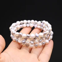 natural freshwater pearl bracelet high quality multilayer polished pearl bangles for women fashion bracelet gifts