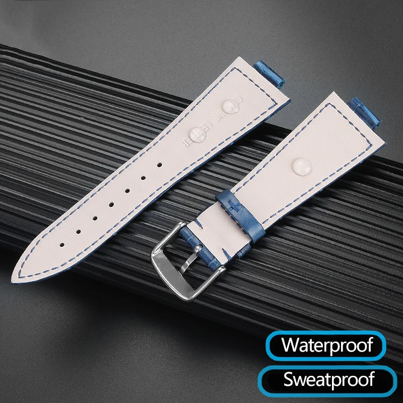 Genuine Leather Watchband For Tissot PRX Super Player T137.407 Series Stainless Steel Watch Band Strap Bracelet Accessories 12mm