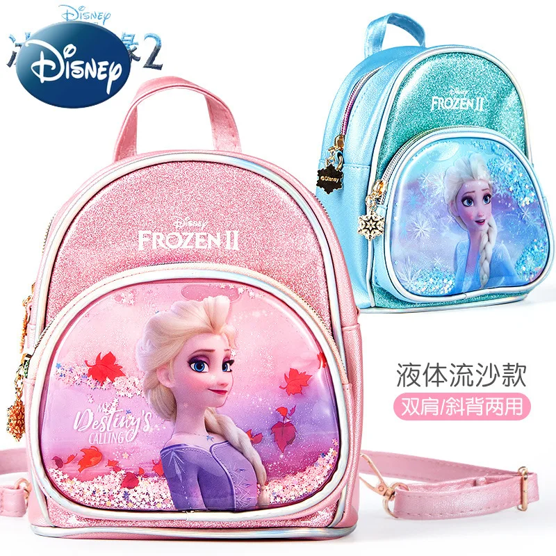 Disney Children's Backpack Class Bag for Girl Frozen School Bag Fashion Waterproof Cartoon Cute Portable
