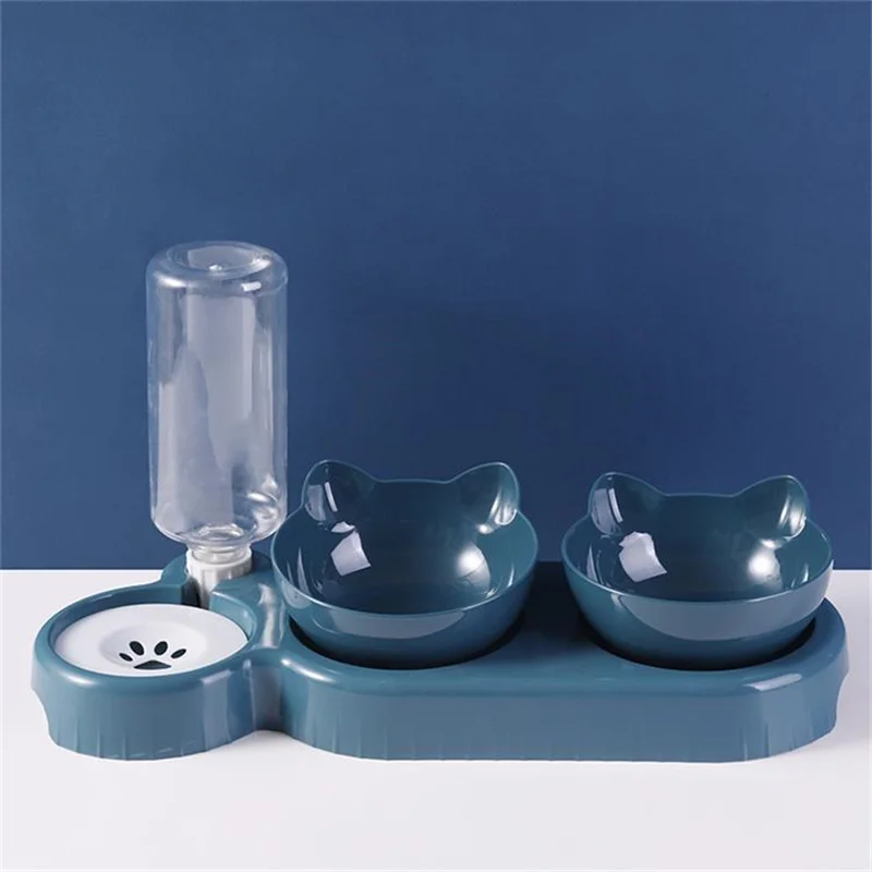 

Pet Cat Bowl Automatic Feeder 500ML Cat Feeder Bowl with Dog Water Bottle Automatic Drinking Pet Bowl Cat Food Bowl Pet Waterer