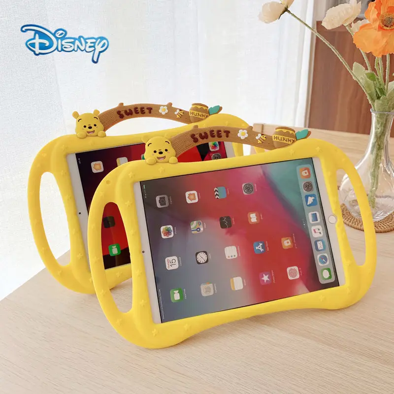

Disney Silicon Tablet Cover for IPad 10.2 8th 7th Pro 9.7 2020 2018 2017 Air 1 2 3 4 Mini 5 6 Cartoon Case Soft Stand Handle