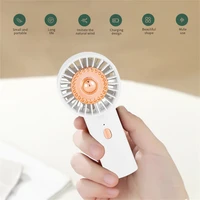 portable hand type fan adjustable 500mah 2 4w mini fans indoor meeting room library learning cooling equipment with night light