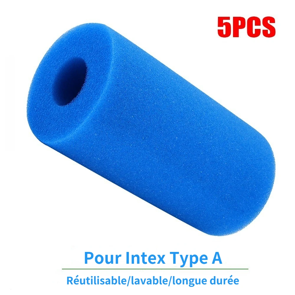 

5pcs Swimming Pool 10cmx20cm Foam Filter Sponge Reusable For Intex Type A Washable Biofoam Cleaner Filter Foam Sponges Tools