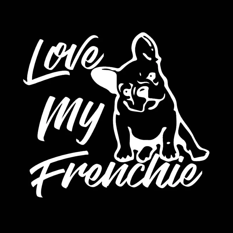 Love My French IE Bulldog стикер на машину с собакой Автомобили Мотоциклы внешние