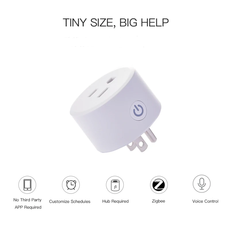 

Top Tuya ZigBee Smart Plug US 15A 110-250V Timer Socket Smart Home Wireless Plug Compatible Alexa Google Home Assistant