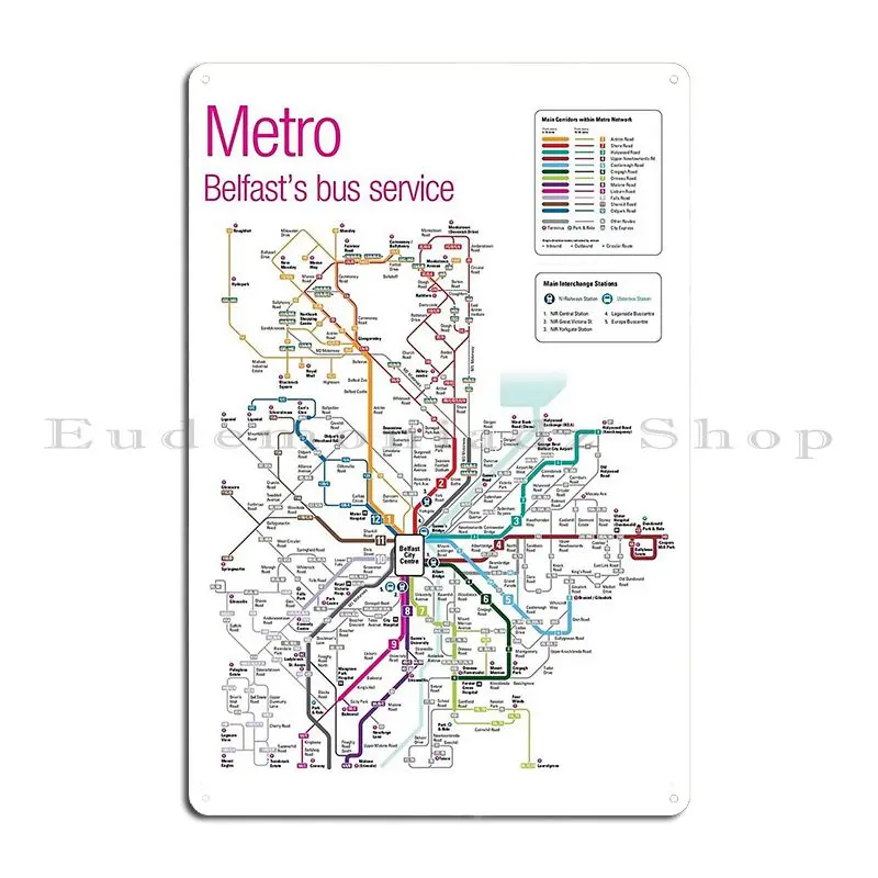 Металлическая вывеска &quotBelfast City&quot