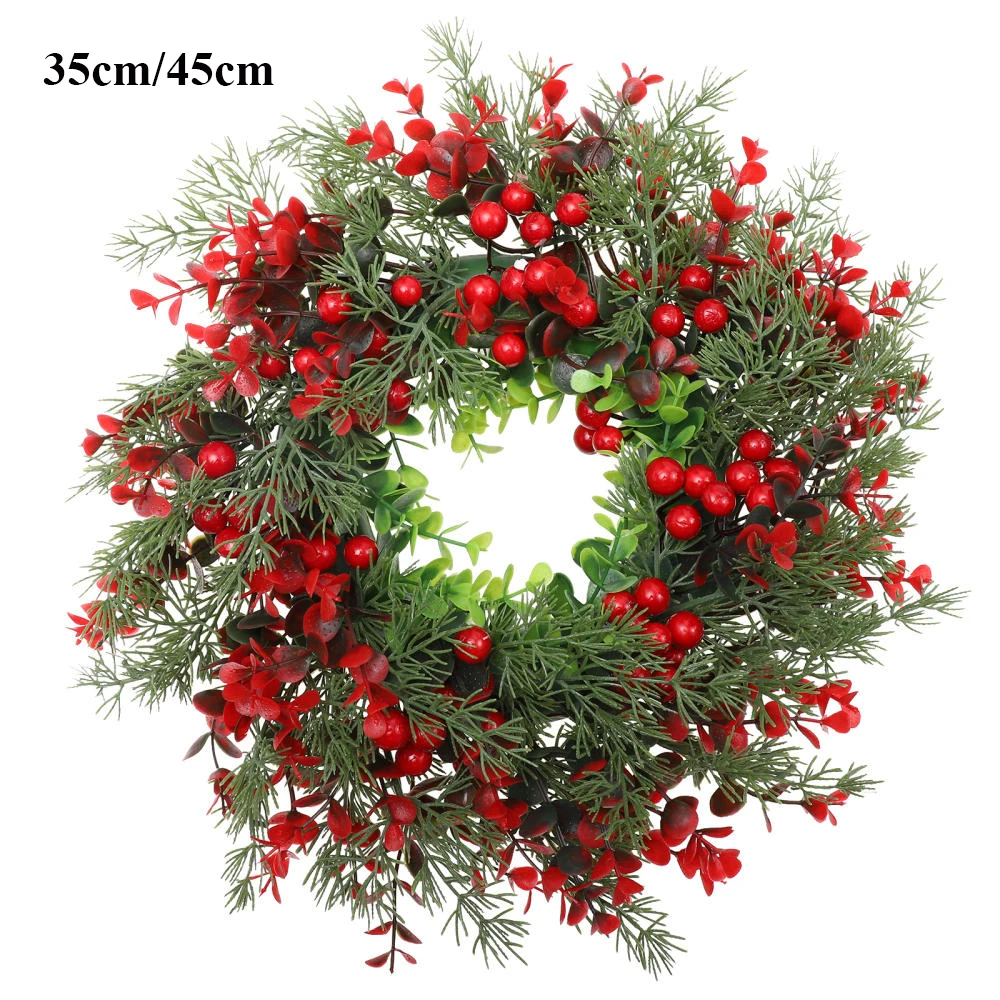 

1pcs Winter Berry Wreath Christmas Tree Wreath Christmas Artificial Wreath Artificial Christmas Wreaths Xmas Porch Wreath