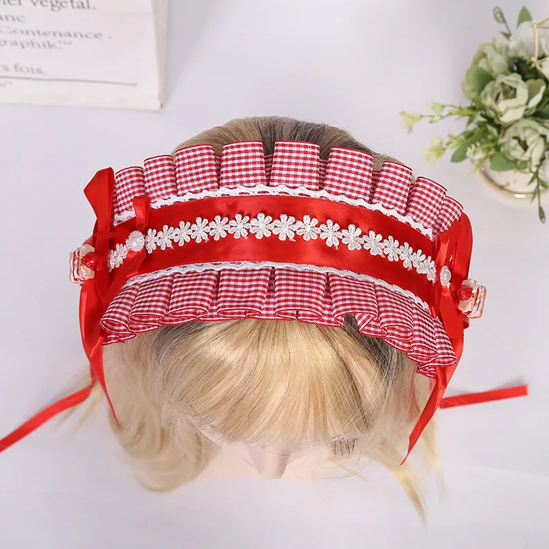 Милая повязка для волос с милым бантом аксессуары в стиле японской горничной