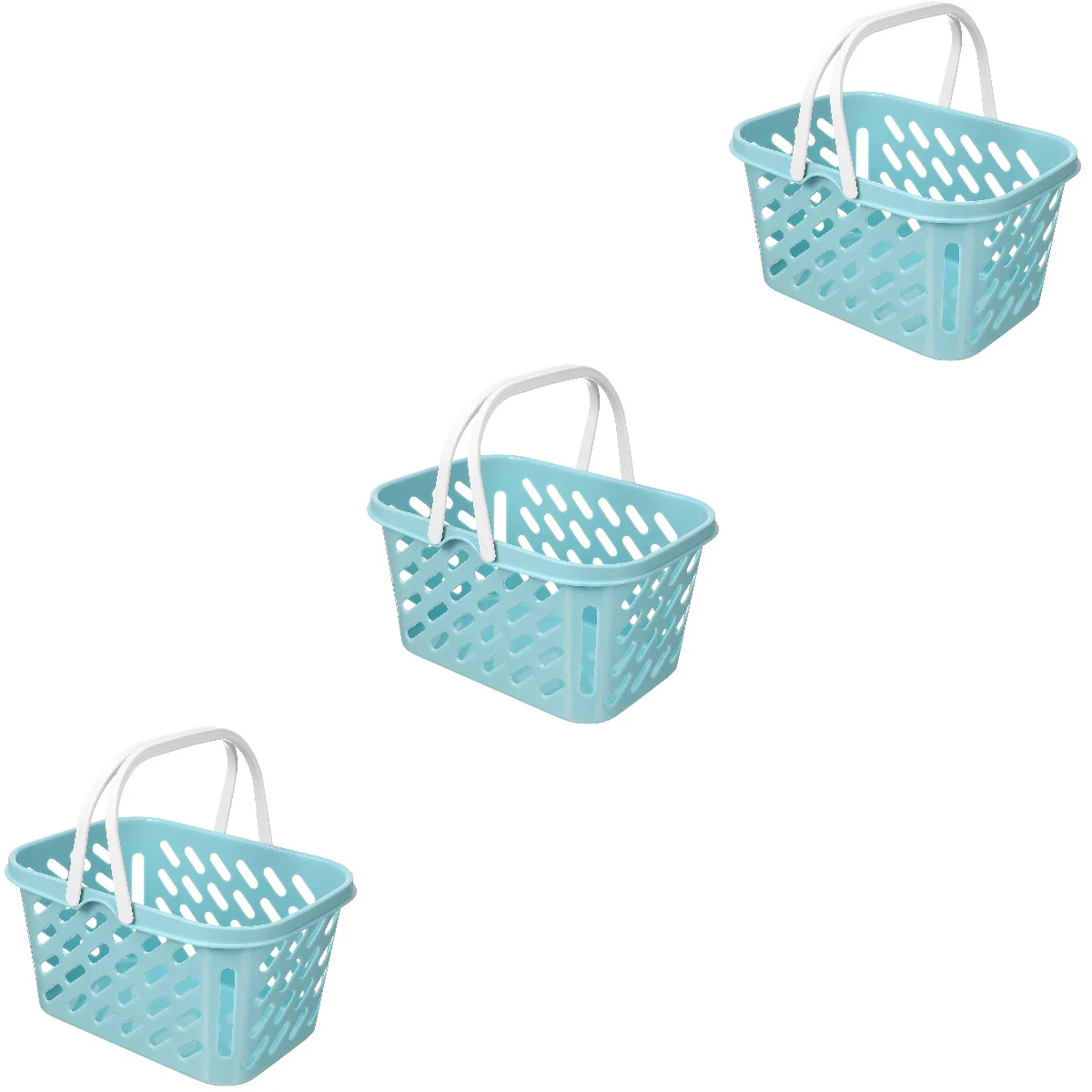 

Set 3 Toy Orange Basket Storage Baskets Kitchen Fruit Shopping Bin Plastic Toddler
