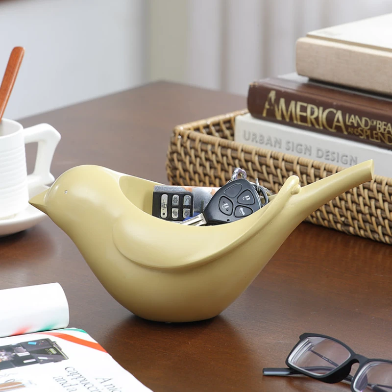 

Nordic Creative Cute Bird Shape Storage Rack Door Porch Key Storage Boxes Ornaments Beautiful Home Desktop Organizer Box