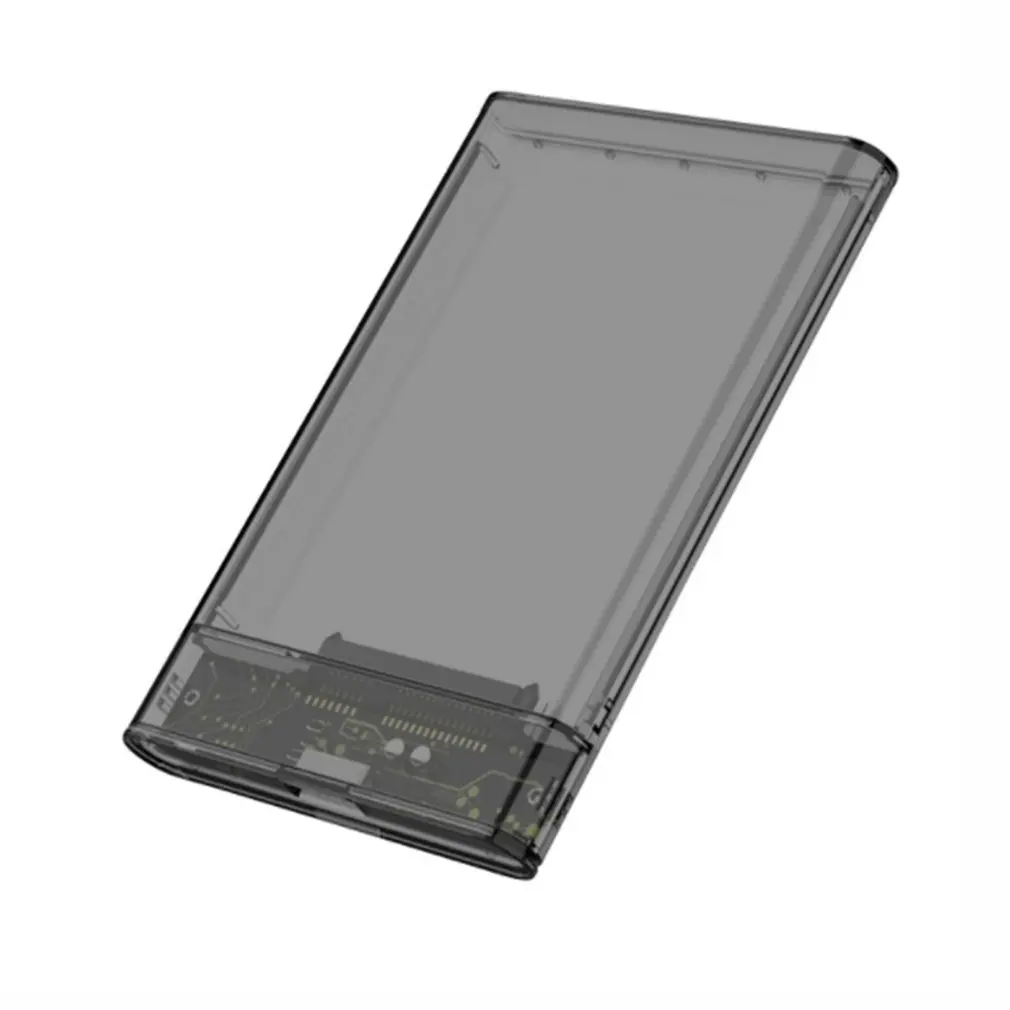 USB 3.1 Type-C Mobile Hard Drive Disk Box Transparent 2.5 in