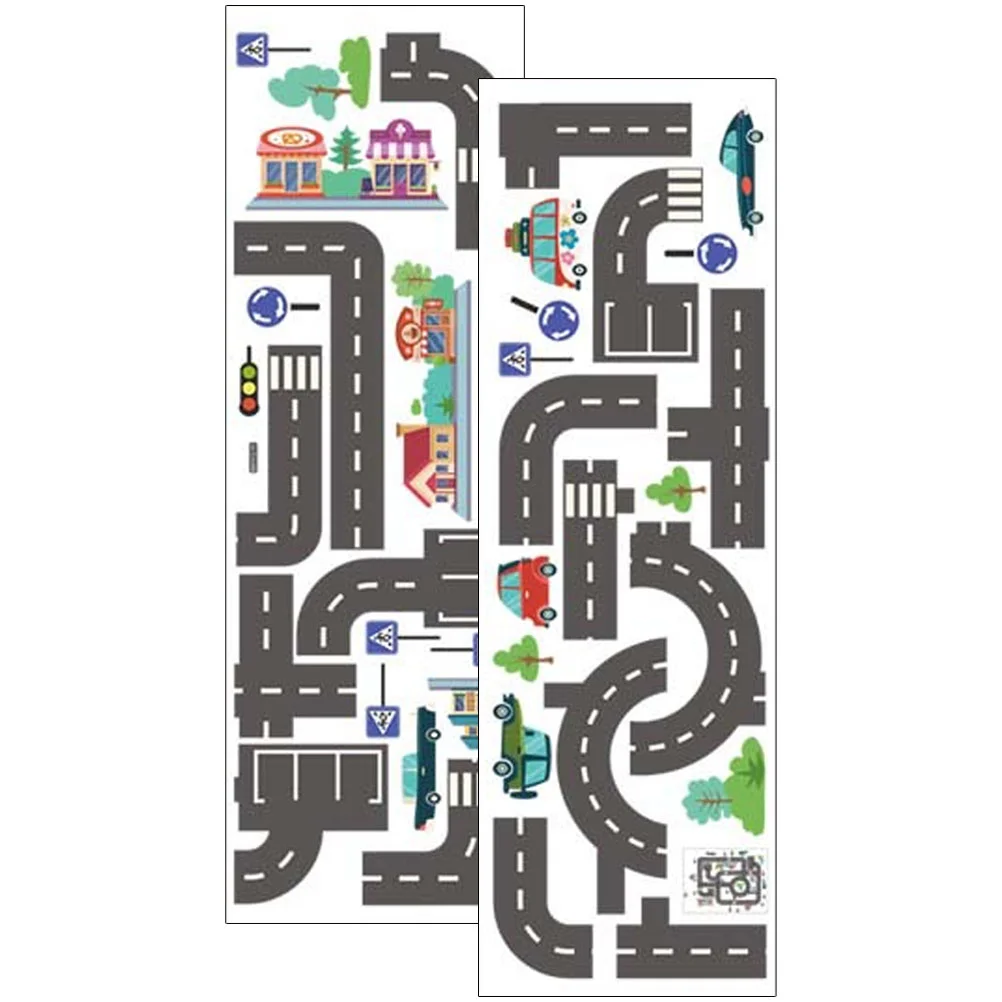 2-листые наклейки на автомобильные треки настенные для детской комнаты