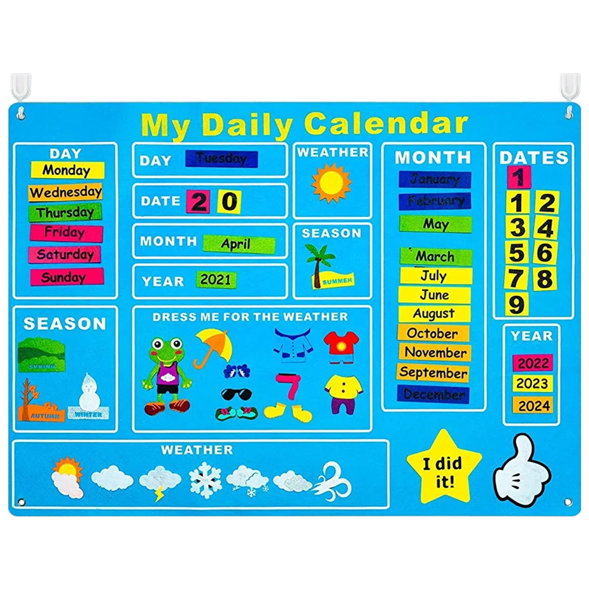 

Kids Magnetic Calendar Time Month Date Day Season Weather Schedule Time Plan Chart Early Education Good Habits for Children