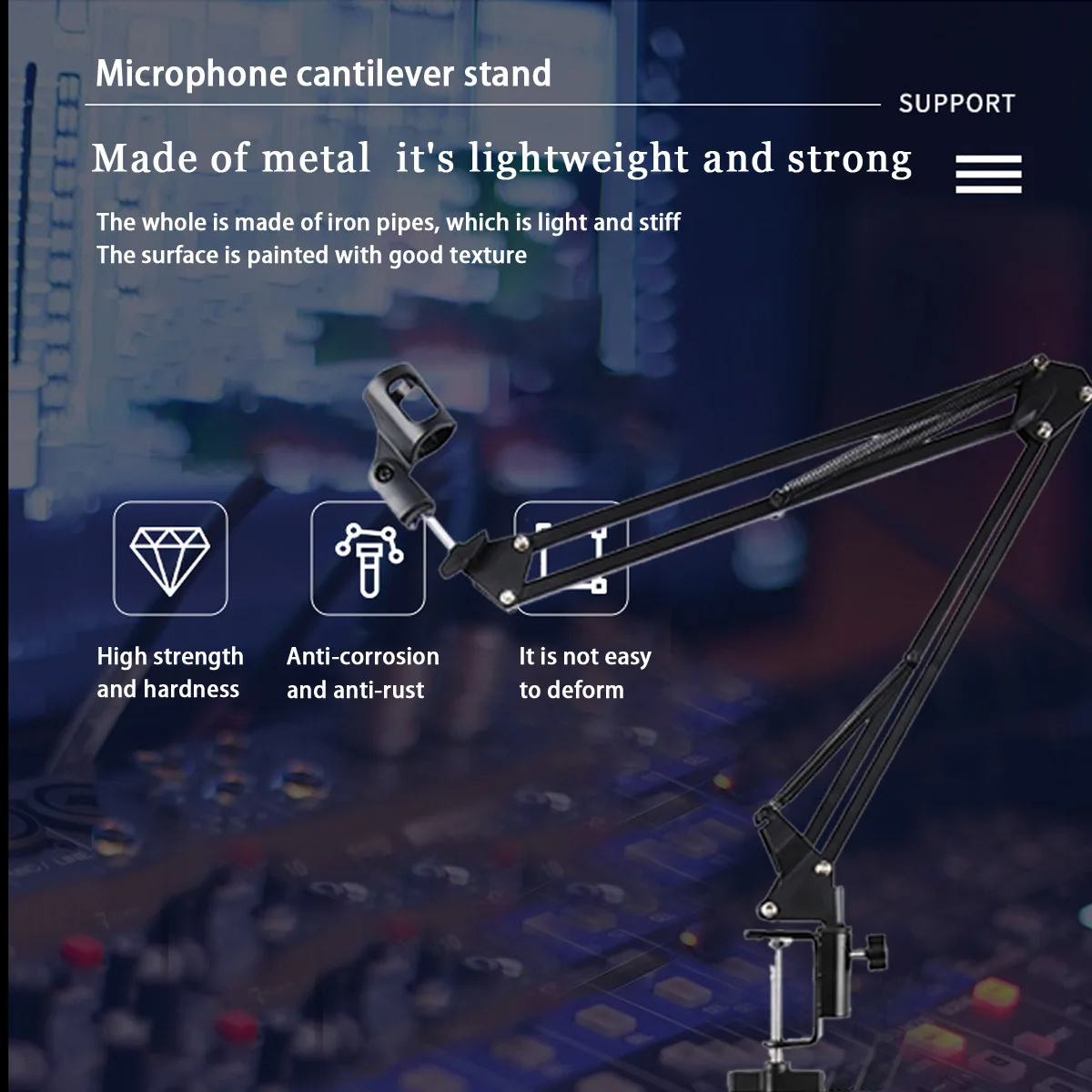 Регулируемая подвеска для микрофона ножничная подставка настольная записи