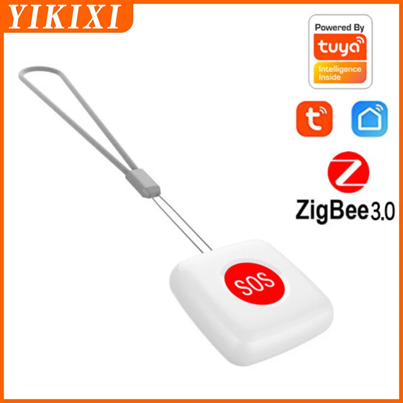 

Zigbee 3.0 Tuya Sos Knop Sensor Alarm Ouderen Kinderen Alarm Noodhulp Schakelaar Tuya Smart Leven App Afstandsbediening