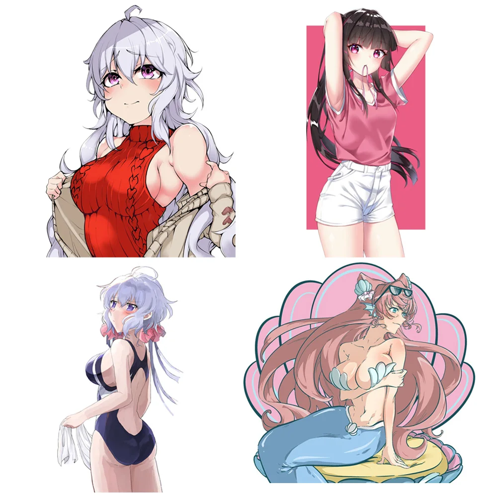 Наклейки Symphogear с изображением юкина Криса, привлекательные аниме, большая нагрудная наклейка для девушек, наклейки на автомобиль, холодильник, мотоцикл, внедорожник, декоративные водонепроницаемые