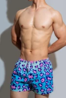 mens underwear beach rahinbow boyshort unique design low waist sexysolid home pants personality home four corner printing boxer